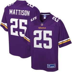 Men’s Minnesota Vikings Alexander Mattison NFL Pro Line Purple Player Jersey