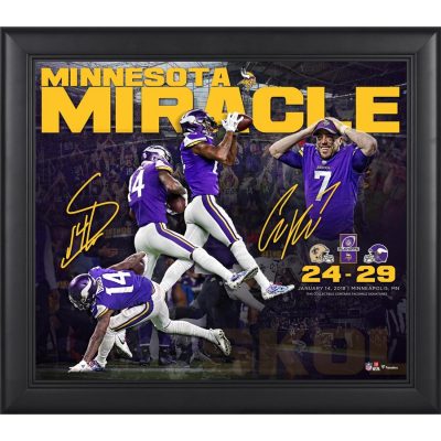 Minnesota Vikings Fanatics Authentic Framed 15″ x 17″ Minnesota Miracle Collage